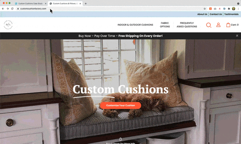 Special WordPress Features for a Retail Furniture Company