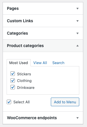 woocommerce product categories page