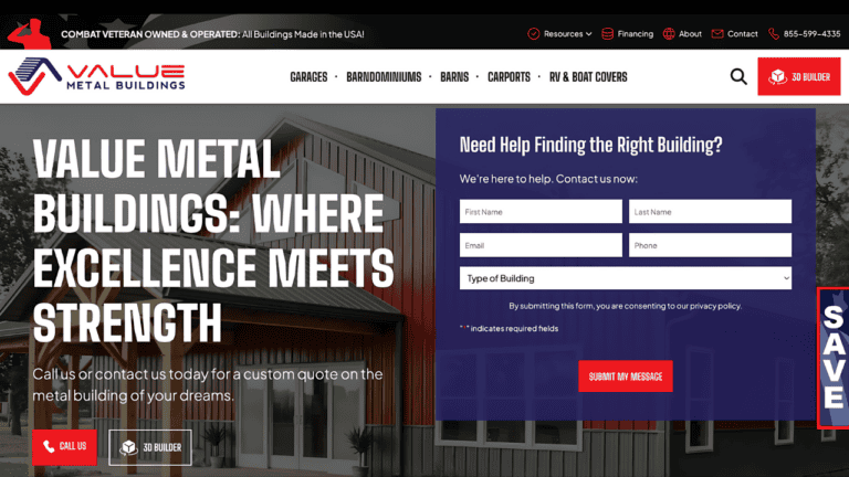 value metal buildings new website