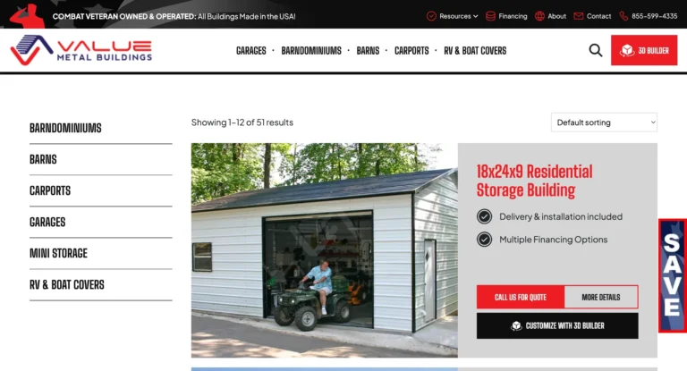 value metal buildings new website