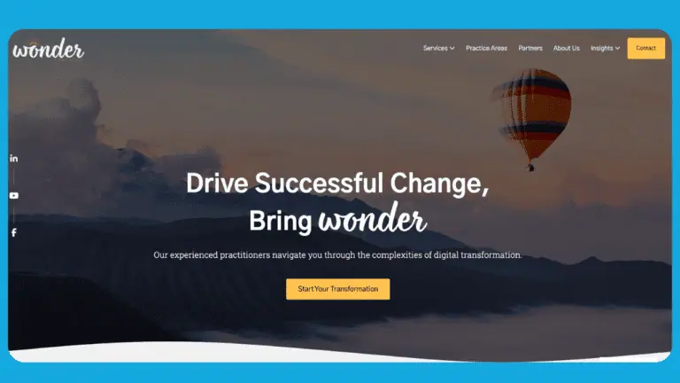 wonderservices new homepage