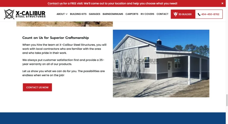 xcalibur steel structures new website