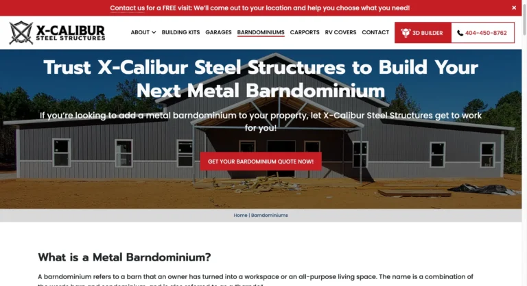 xcalibur steel structures new website