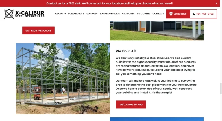 xcalibur steel structures new website